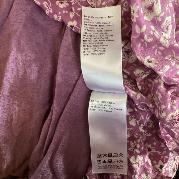 Samsoe Samsoe Elm Pintuck Pleated Chiffon Shirt Dress Wisteria Purple S - Picture 12 of 12